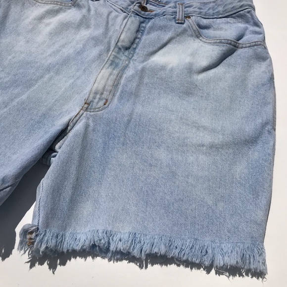 Vintage 90s High Waist Jean Shorts Cut off Large - Picture 5 of 9